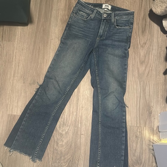 Paige COLETTE PIECED RAW-EDGE CROPPED FLARED JEANS IN KENYA DISTRESSED - Picture 6 of 8